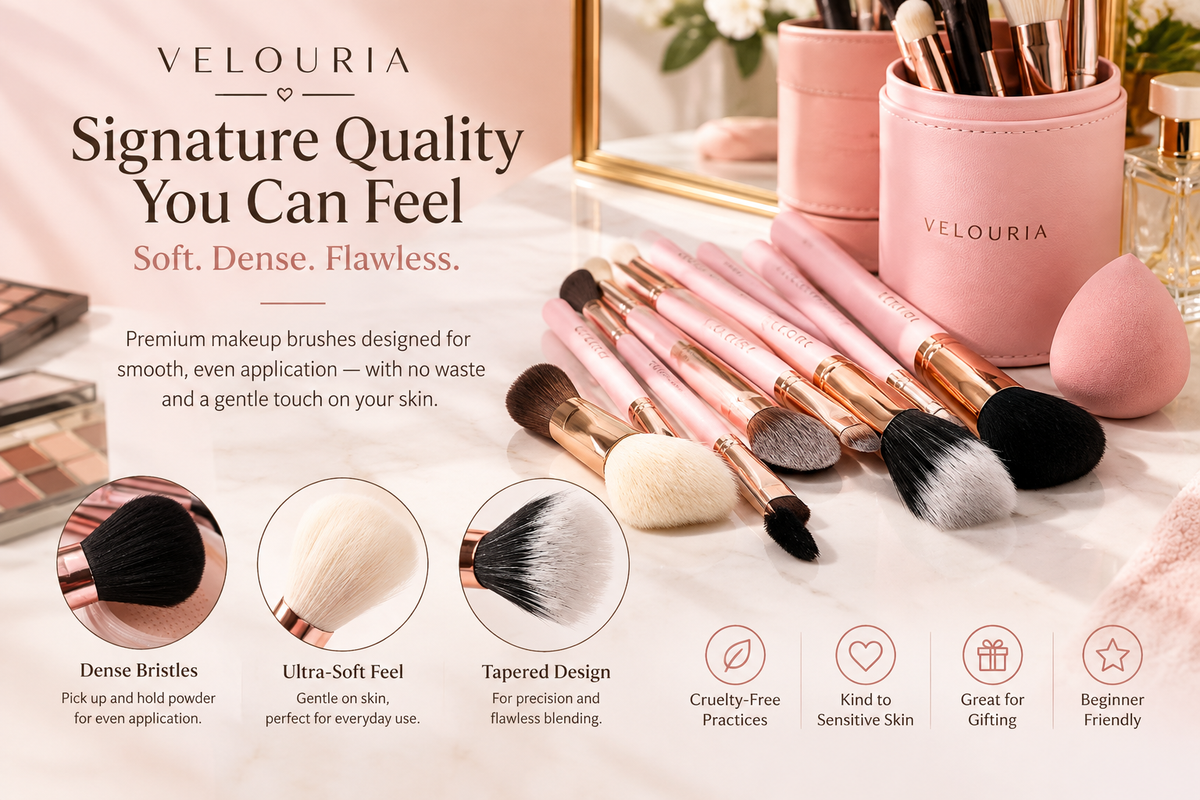 Velouria RoseMuse™ 12-Piece Makeup Brush Set