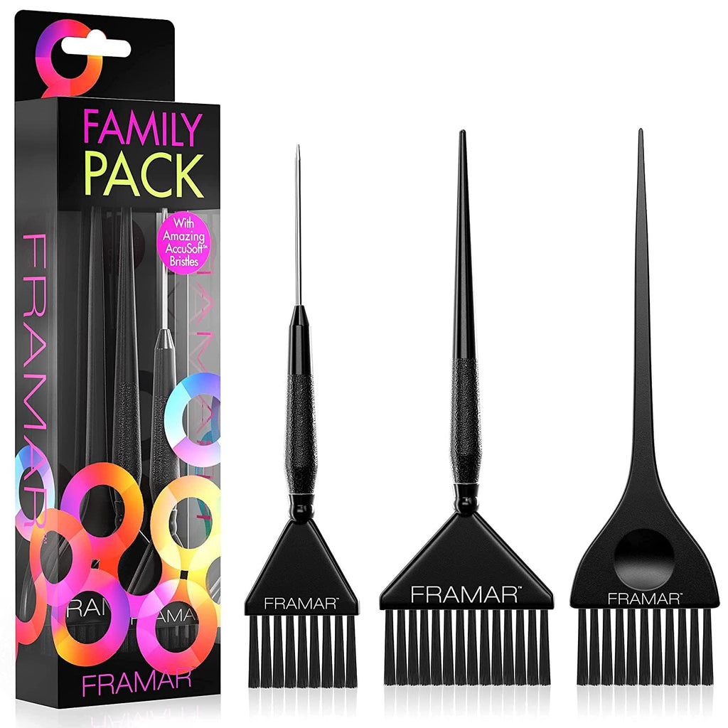 Family Hair Color Brush Set, Hair Dye Brush Kit – 3 Pack Black